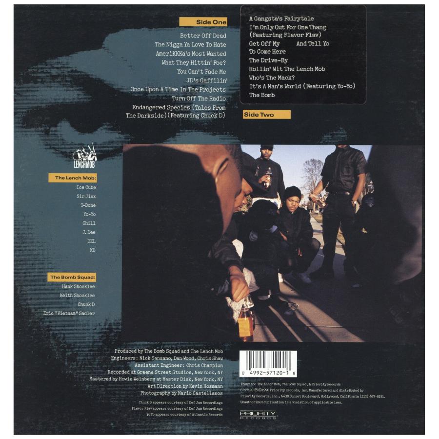 レコード】ICE CUBE - AMERIKKKA'S MOST WANTED LP US 1990年リリース
