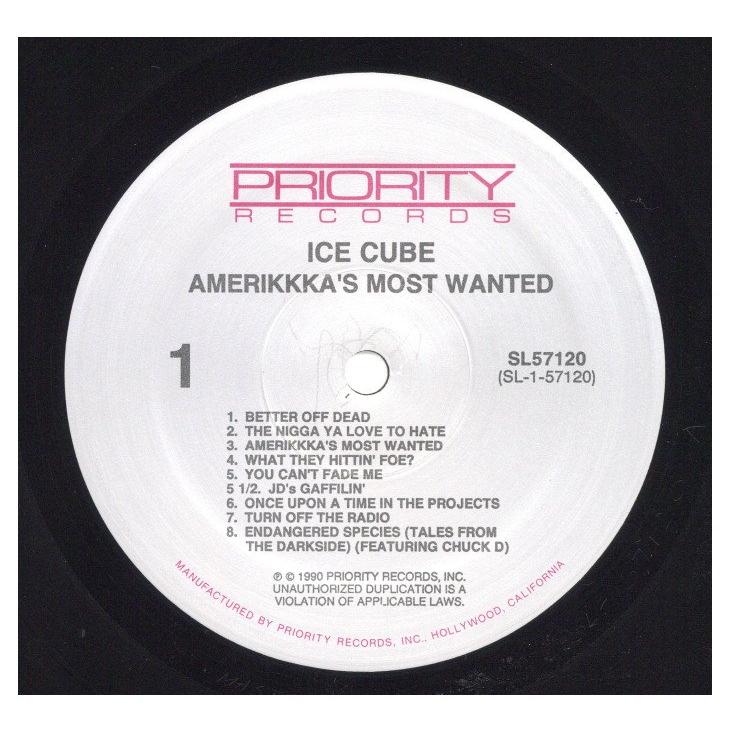 レコード】ICE CUBE - AMERIKKKA'S MOST WANTED LP US 1990年リリース