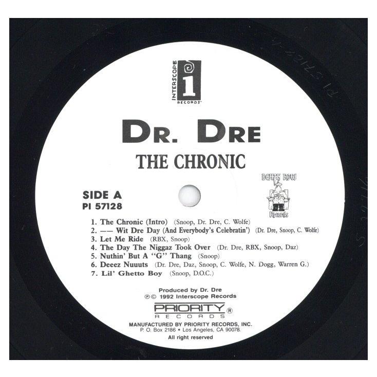 Dr. Dre The Chronic USオリジナル 1992年　初期　激レア レコード】DR. DRE - THE CHRONIC (US 1st Press Original) LP US 1992