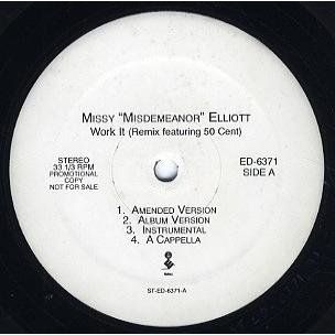 レコード】MISSY ELLIOTT feat 50 Cent, MS.Jade - WORK IT-REMIX