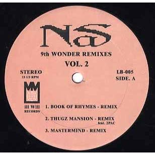 レコード】9TH WONDER feat NAS - REMIXES VOL.2 (WHITE) 12