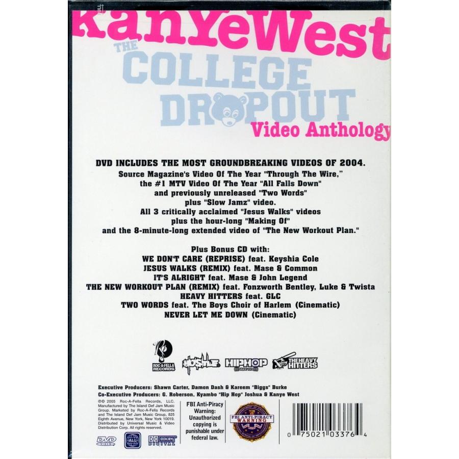 KANYE WEST - The College Dropout Video Anthology 2xDVD US 2005年