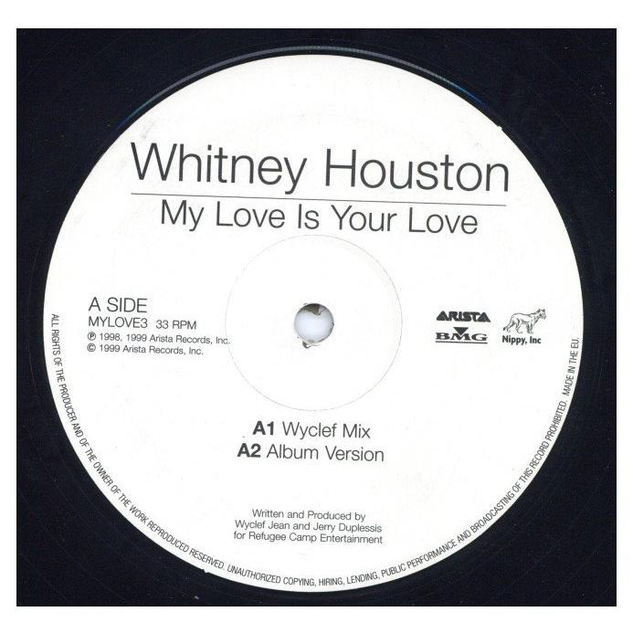 レコード】WHITNEY HOUSTON - My Love Is Your / It's Not Right But