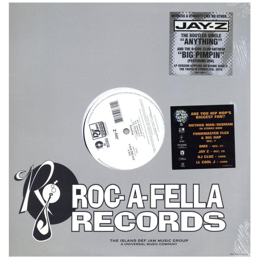 レコード】JAY-Z feat UGK - ANYTHING / BIG PIMPIN 12