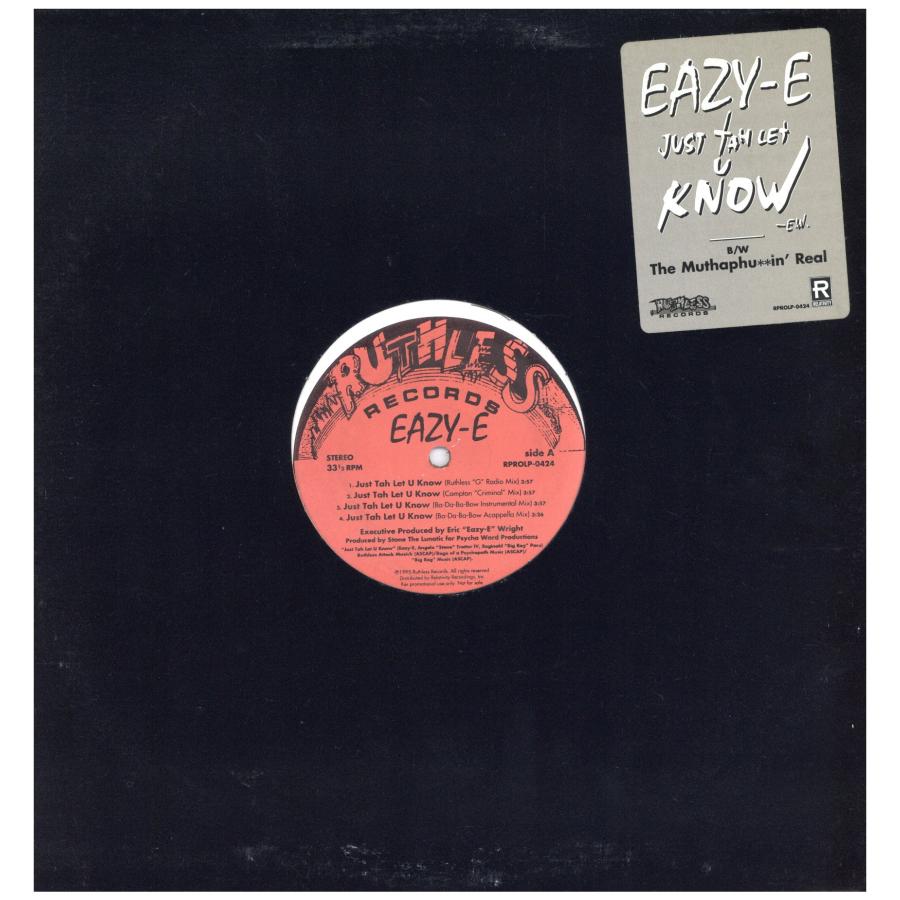 レコード】EAZY-E - JUST TAH LET U KNOW / THE MUTHAPHU**IN