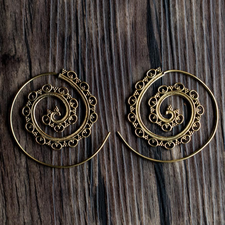 ブラストライバルピアス 019 20G 真鍮 民族模様 エキゾチック 渦巻