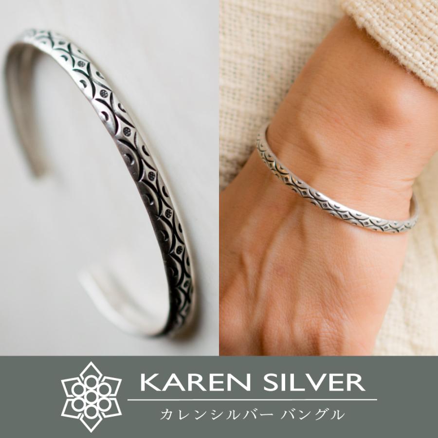 送料無料】カレン族シルバーバングル 015 フリーサイズ メンズ