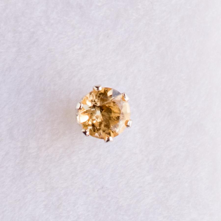 インペリアルトパーズ シルバーピアス 4mm SILVER925 スタッドピアス 