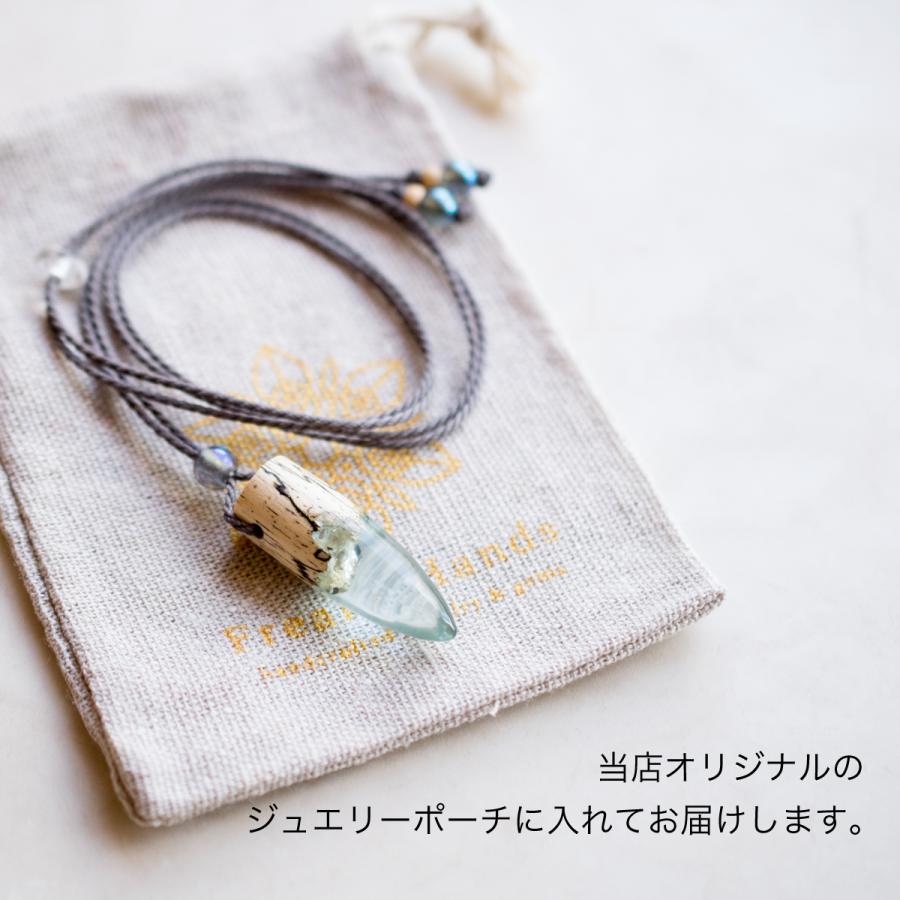 ウッドレジンネックレス ブルー 青 海 マリン サーフ ネックレス