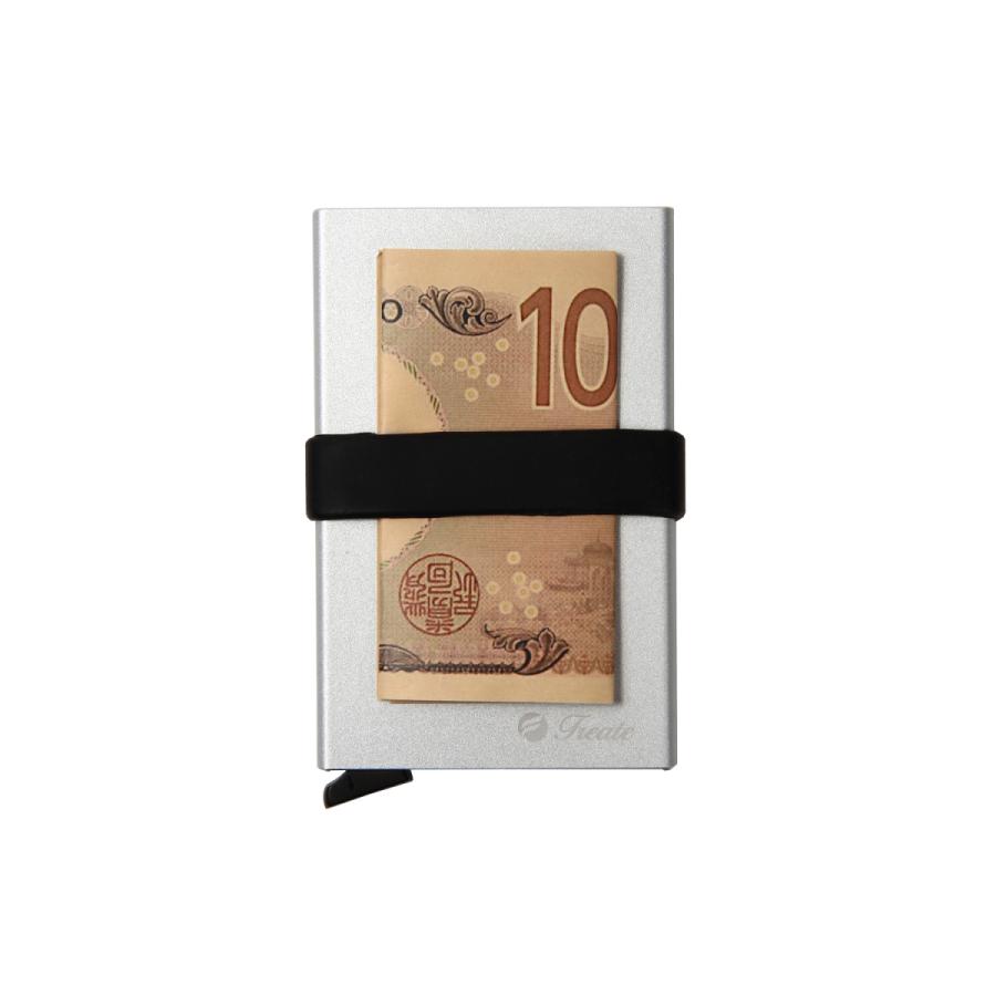 クレジットカードケース スキミング防止 磁気防止 スライド式 マネーバンド付き 薄い メンズ レディース |  | 19