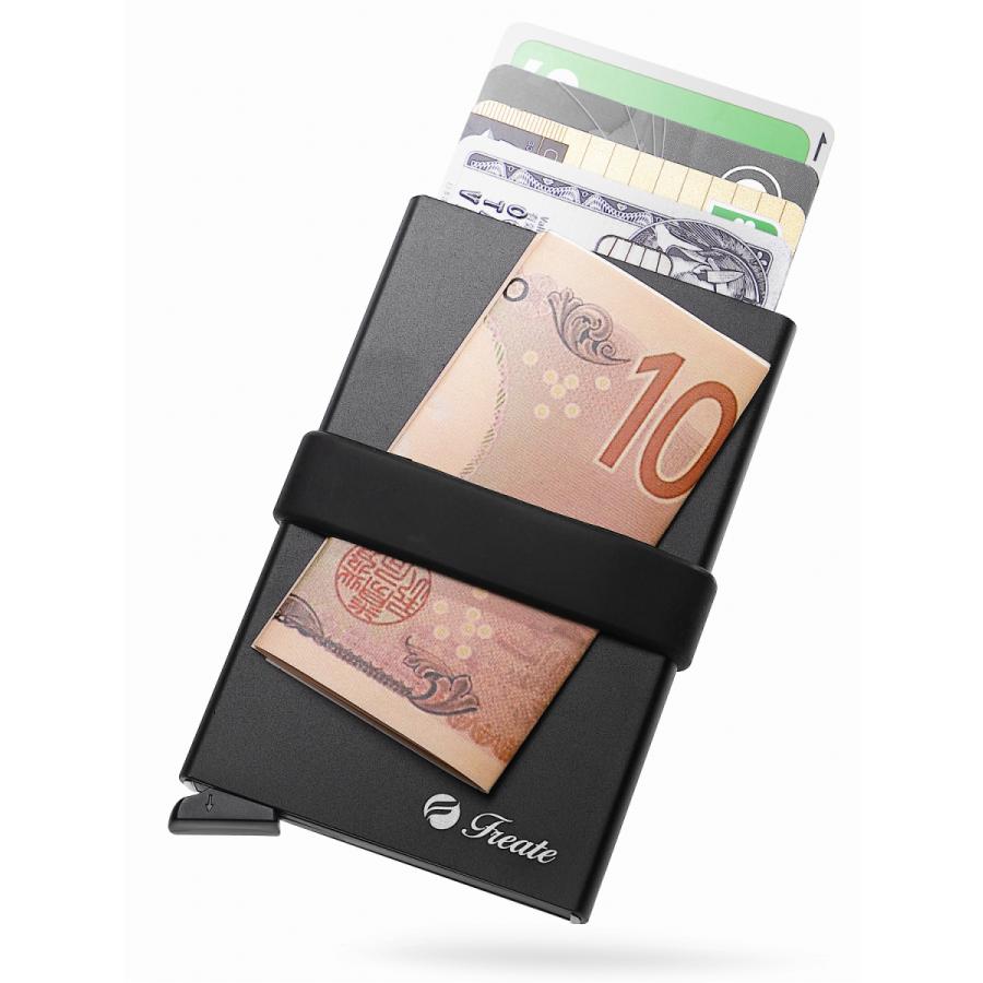 クレジットカードケース スキミング防止 磁気防止 スライド式 マネーバンド付き 薄い メンズ レディース |  | 20