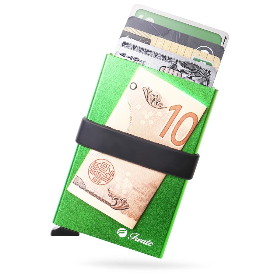 クレジットカードケース スキミング防止 磁気防止 スライド式 マネーバンド付き 薄い メンズ レディース |  | 21