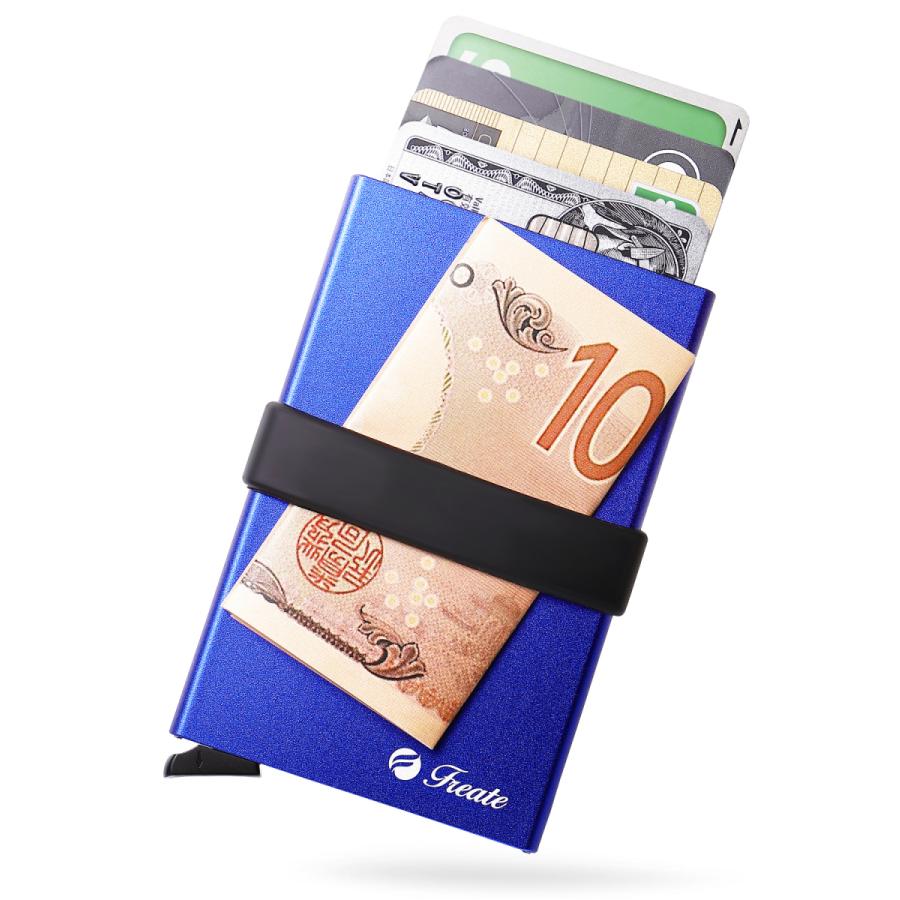 クレジットカードケース スキミング防止 磁気防止 スライド式 マネーバンド付き 薄い メンズ レディース |  | 23