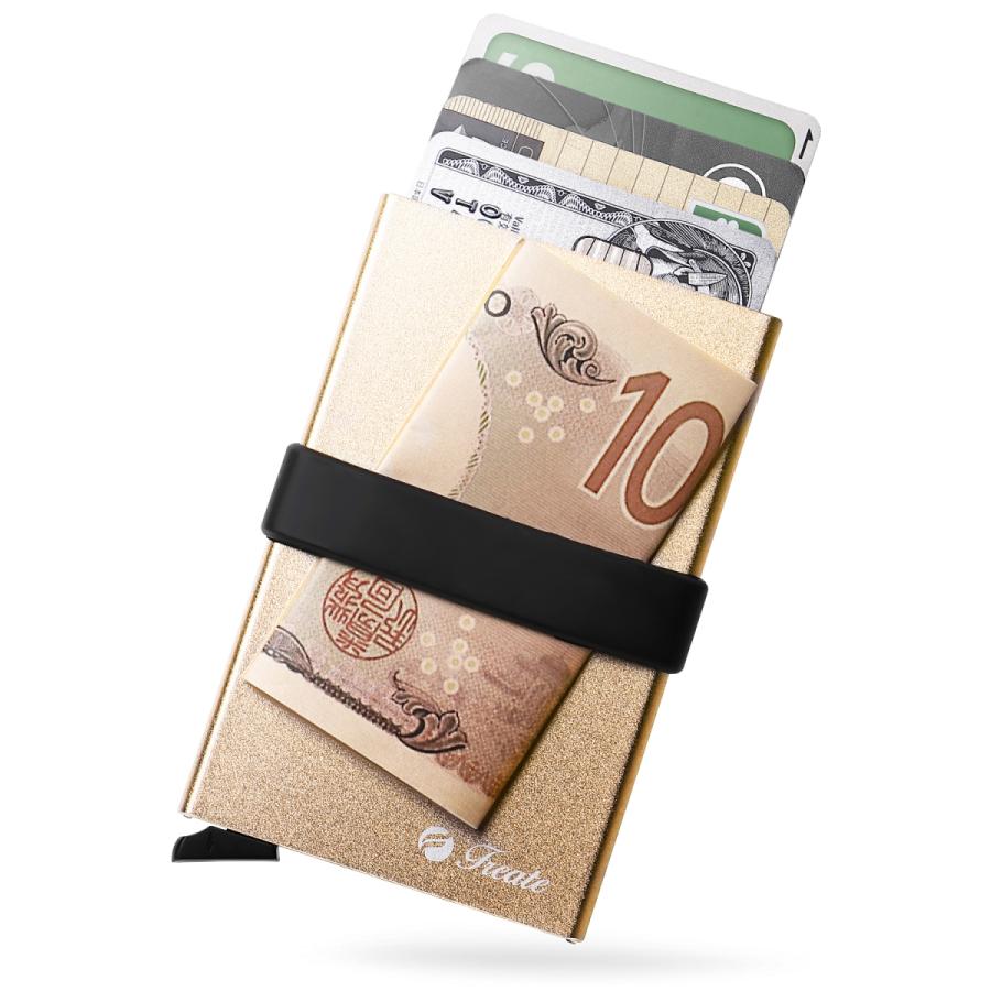 クレジットカードケース スキミング防止 磁気防止 スライド式 マネーバンド付き 薄い メンズ レディース |  | 26