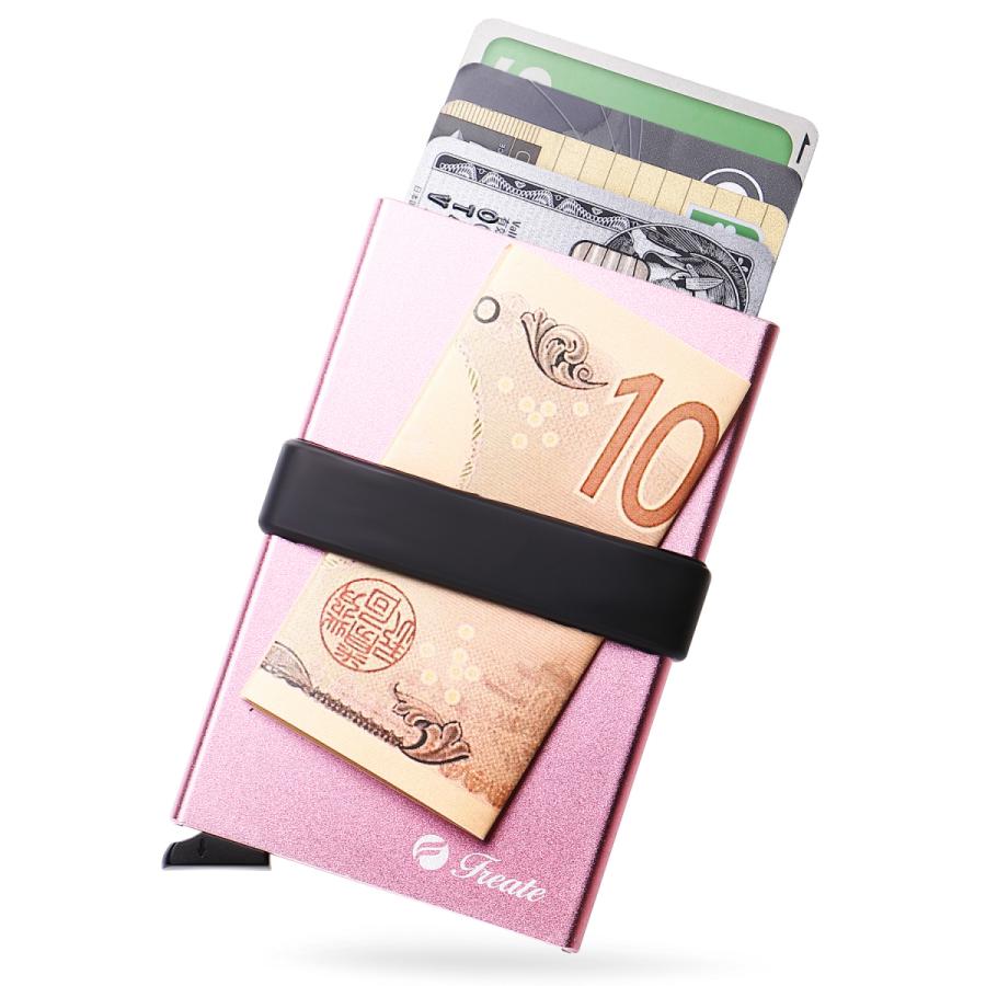 クレジットカードケース スキミング防止 磁気防止 スライド式 マネーバンド付き 薄い メンズ レディース |  | 27