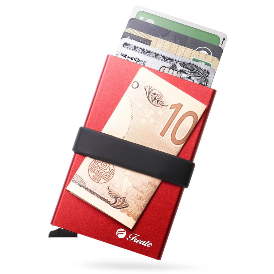 クレジットカードケース スキミング防止 磁気防止 スライド式 マネーバンド付き 薄い メンズ レディース |  | 28