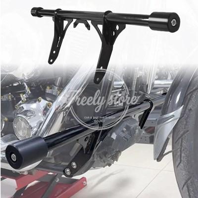 並行輸入品】バイクブラックフロントクラブスタイルエンジンガード 