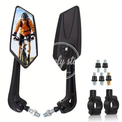 カフェ汎用 サイドミラー 左右セット ブラック 並行輸入品】汎用バイクバックミラーブラック調整可能 サイドミラー
