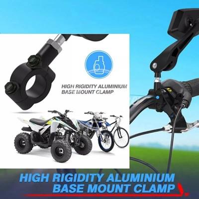 並行輸入品】汎用バイクバックミラーブラック調整可能 サイドミラー
