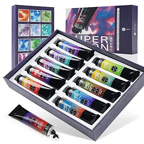 22年春の 絵手紙 画材 ホビー 漫画 イラスト チューブ 絵の具 透明水彩 15ml セット 10色 絵の具 透明水彩 分離色 水彩絵の具 Vision Super えのぐ 絵の具 アーティスト その他絵具 顔料 Michiganestateplanning Com