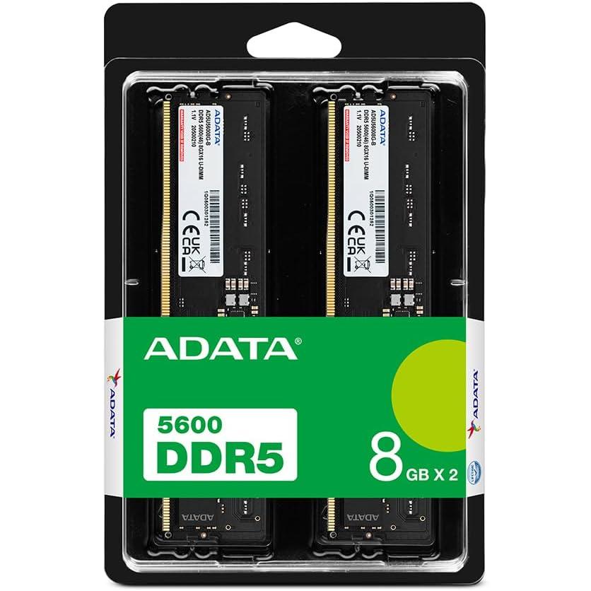 ADATA PCメモリ DDR5 5600MHz U-DIMM 8GBx2枚 AD5U56008G-DT-I 合計