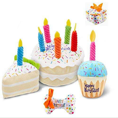 Botocoo 犬 おもちゃ噛むおもちゃぬいぐるみ誕生日ケーキバースデー