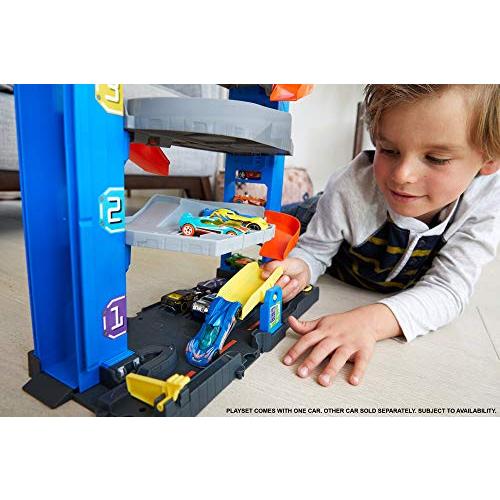 マテル(MATTEL)ホットウィール(Hot Wheels) パーキングビル  ミニカー1台付  4才~  プレゼント  GNL70｜free-store78｜05