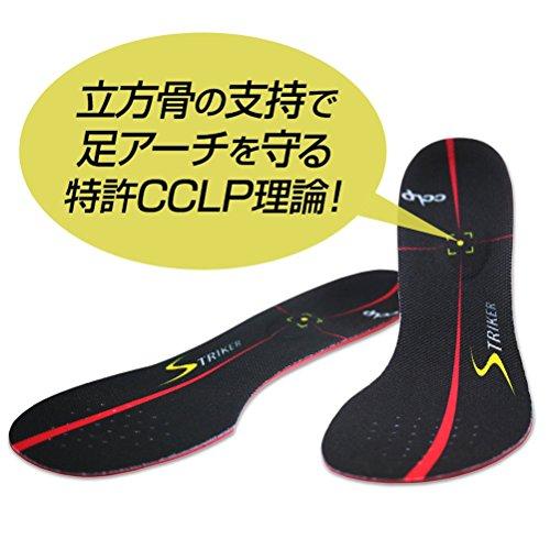 BMZ(ビーエムゼット) 「CCLP理論」モデル サッカー専用インソール カルパワースマートストライカー 中厚モデル CL-K747 ブラック｜free-store78｜02