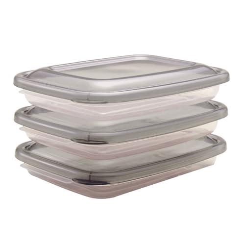 タケヤ化学工業(Takeya) レンジはおまかせパック薄型260ml3個組 グレー