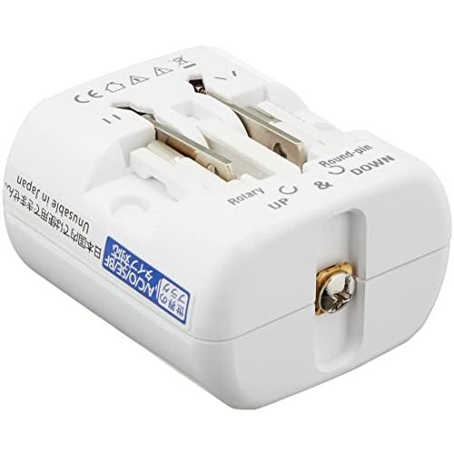 カシムラ 海外用 変換プラグ 2口電源 世界対応 電源プラグ A/B/C/O/SE