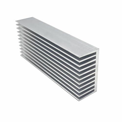 2個 アルミニウム脱熱器100x40x20mm ヒートシンク 冷却板 放熱板 小型