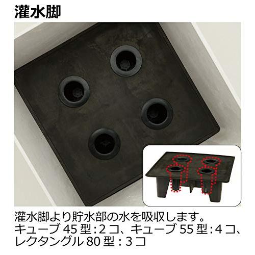 リッチェル 大型プランター 陶器風 ホワイト 45×45×45cm ラヴィーレWS キューブ 45型 底面給水機能付き 709002 ホワイト