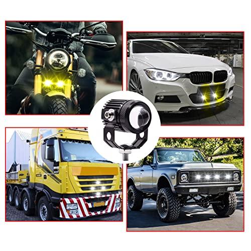 X-STYLE バイクフォグランプ 4モード切り替え 黄・白 2色 ストロボ 常時点灯 12V 24V 30W LED作業灯 ワークライト デッ
