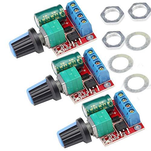 VKLSVAN 3個 PWM 速度コントローラ 5A ミニモータ DC 5V-35Vスピード