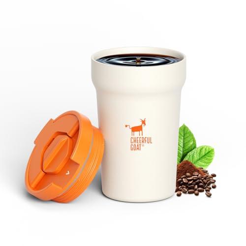 CHEERFUL GOAT 真空断熱マグカップ 350ml ? 内面セラミック
