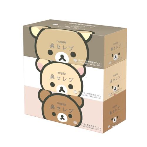 ネピア 鼻セレブ ティシュ 400枚(200組)×3個パック リラックマコラボパッケージ の商品画像