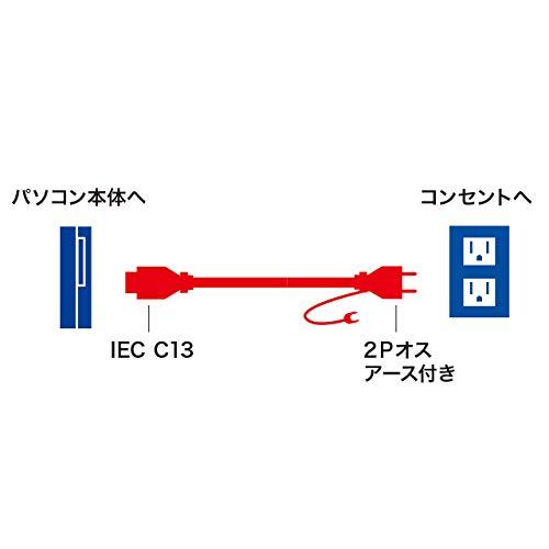 サンワサプライ 電源コード 2m （ライトグレー） KB-D337A｜free-store78｜02