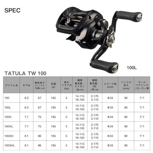 ダイワ(DAIWA) ベイトリール 24TATULA TW 100XH_4