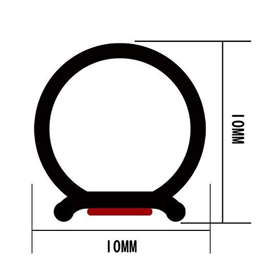 focous 車用ドアモール D型 10M（5M+5M） ウェザーストリップ 風切り音防止モール 家庭のドアも適用｜free-store78｜02