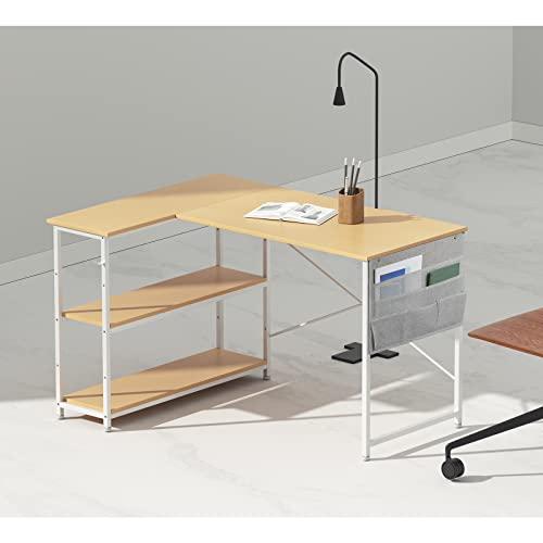 YeTom l字デスク ゲーミングデスク 机 デスク 右棚左棚 幅107cm pc