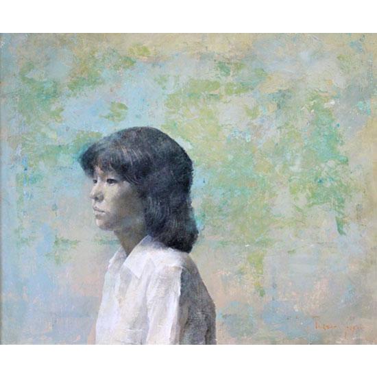 木原和敏　油彩画　『静謐』 F8号_1