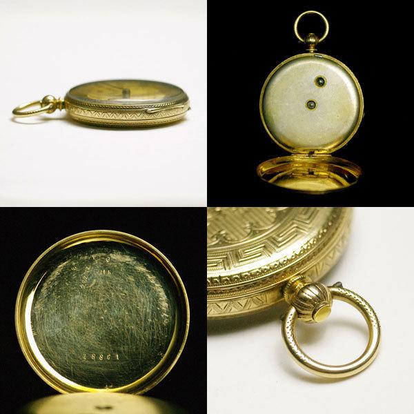鍵巻き懐中時計(18k)