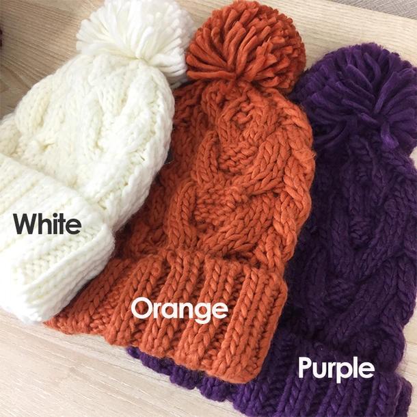 手編み　立体3Dぽんぽん　ケーブル編みセーター　肉厚　ウール100%　生成り 手編み 立体3Dぽんぽん ケーブル編みセーター 肉厚 ウール100% 生成り