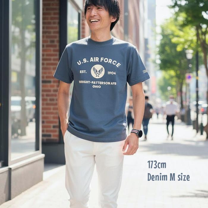 Tシャツ メンズ 半袖Tシャツ AIR FORC US FORCE 空軍 ミリタリー