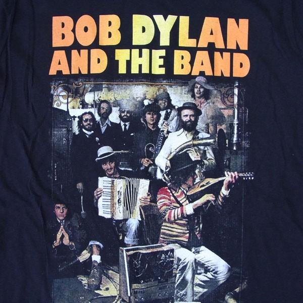 メール便 送料無料 バンドT BOB DYLAN  ボブ・ディラン Tシャツ AND THE BAND ブラック ロックT Tシャツ｜free-style｜03