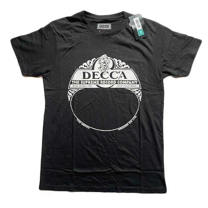 decca デッカ Tシャツ レーベル ロゴ レーベル物 ストーンズ ブラック バンドTシャツ 送料無料｜free-style