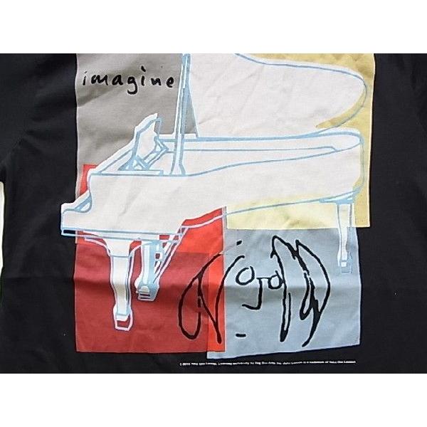 John Lennon ジョン レノン Imagine ブラック ピアノ イラスト Tシャツ John009 Free Style 通販 Yahoo ショッピング