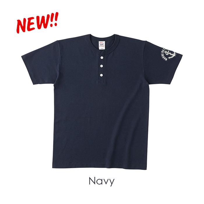 Tシャツ メンズ ヘンリーネック MARINE NATIONALE ヘンリー フランス