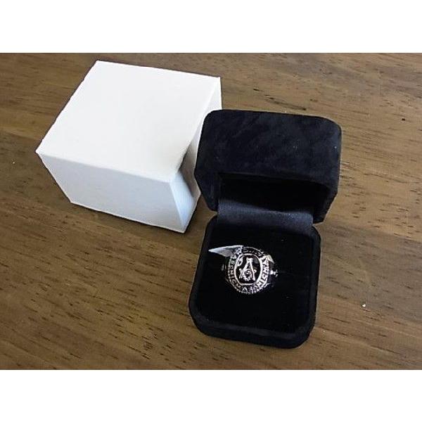 FREE MASON フリーメイソン ラウンド カレッジリング シルバー FREE MASON フリーメイソン ラウンド カレッジリング シルバー