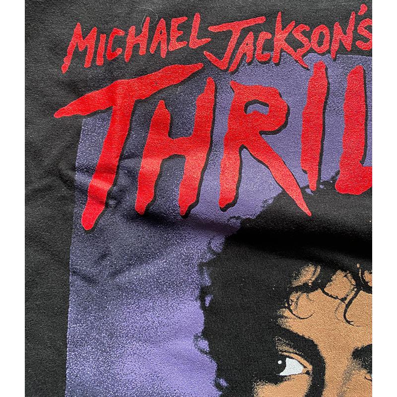 Tシャツ Michael Jackson マイケル・ジャクソン THRILLER スリラー 80年代 ブラック Tシャツ ポップス メンズ マイケル｜free-style｜03